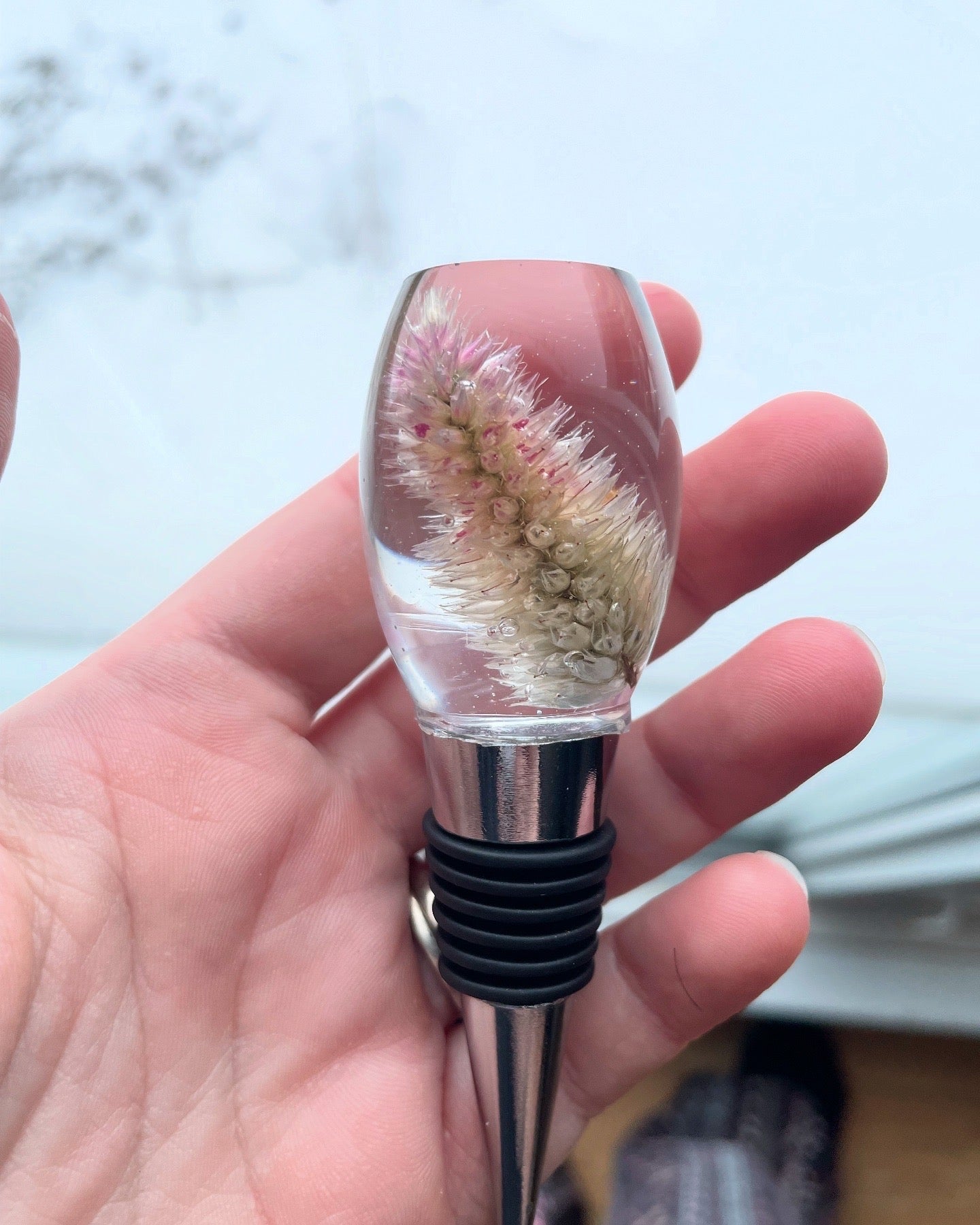 5 Piece Set of Preserved Flower Bottle Stoppers