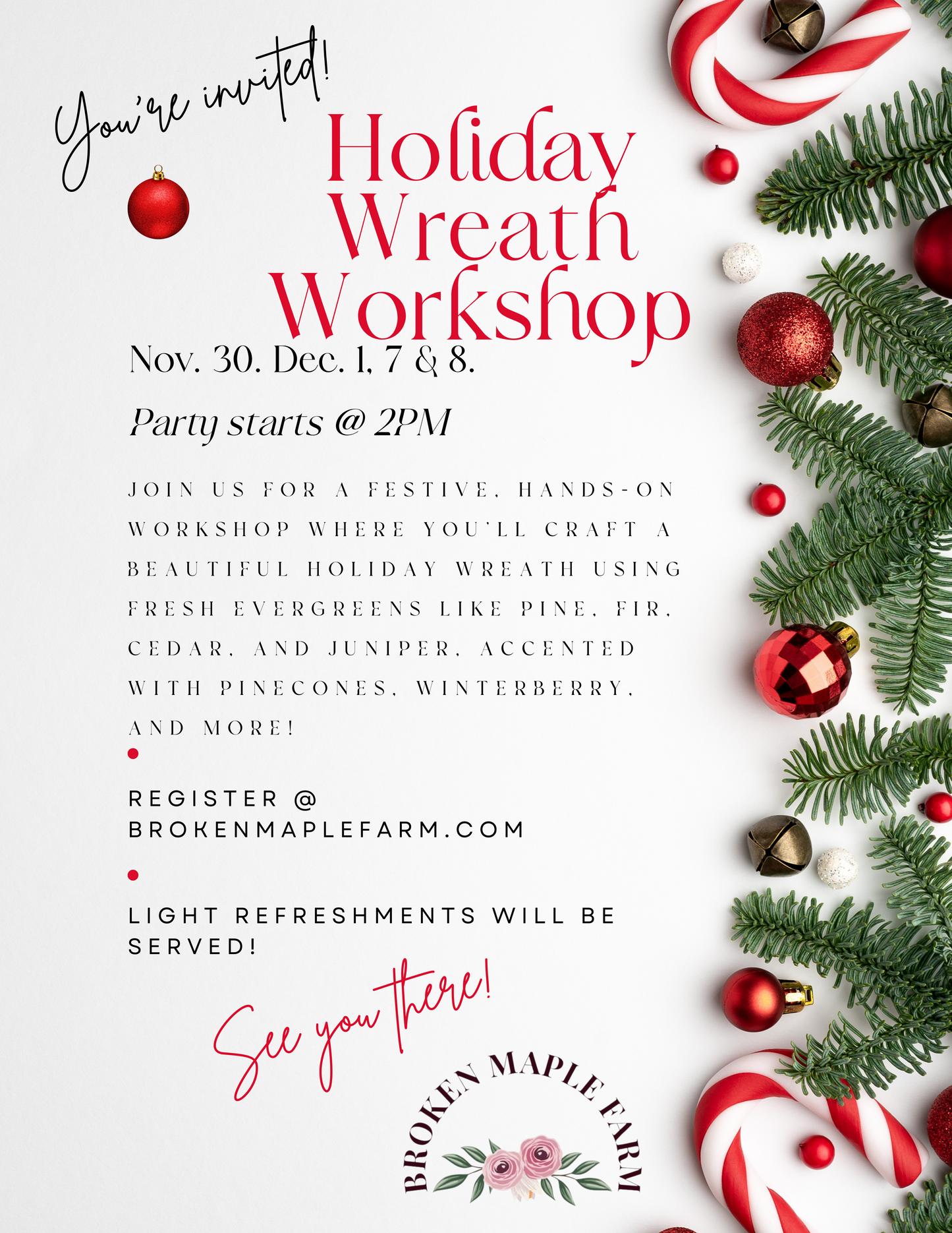 Holiday Wreath Workshop